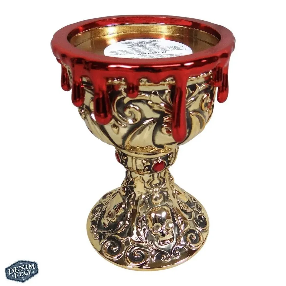 Bath & Body Works Blood Drip Chalice 3 Wick Halloween Candle Holder/Pedestal!!‎ - Picture 2 of 9